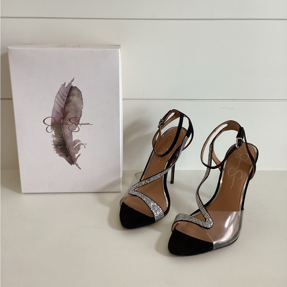 Jessica Simpson JS- Whitley Rhinestone Ankle Starp 4” High Heels